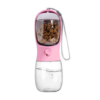 Dog Water Bottle for Walking, Portable Pet Water Dispenser, Leak-Proof Travel Bottle for Dogs and Cats Pink19 oz by CarpathianTradeCo