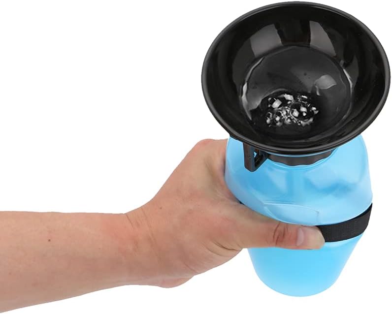 500ml Pet Dog Squeeze Water Bottle Drinking Cat Feeding Bowl Outdoor Travel Portable Supplies Feed Jug Cup Dispenser(Blue)