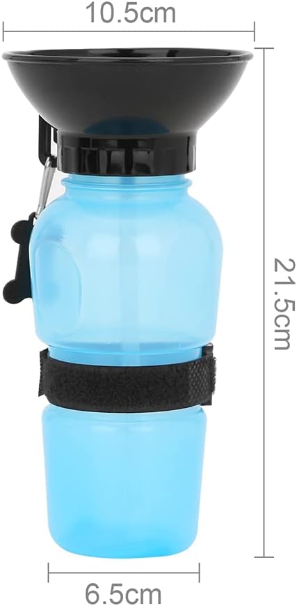 500ml Pet Dog Squeeze Water Bottle Drinking Cat Feeding Bowl Outdoor Travel Portable Supplies Feed Jug Cup Dispenser(Blue)
