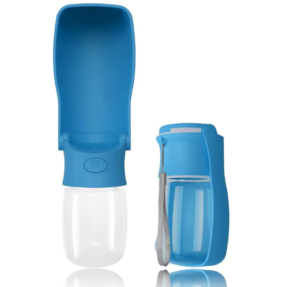 SOICTA Portable Dog Small Animals Water Bottle for Walking 19 OZ or 12 OZ Pet Water Bottles for Puppy Medium Large Dogs Little Animals Water Dispenser Dog Small Animals Water Bowl