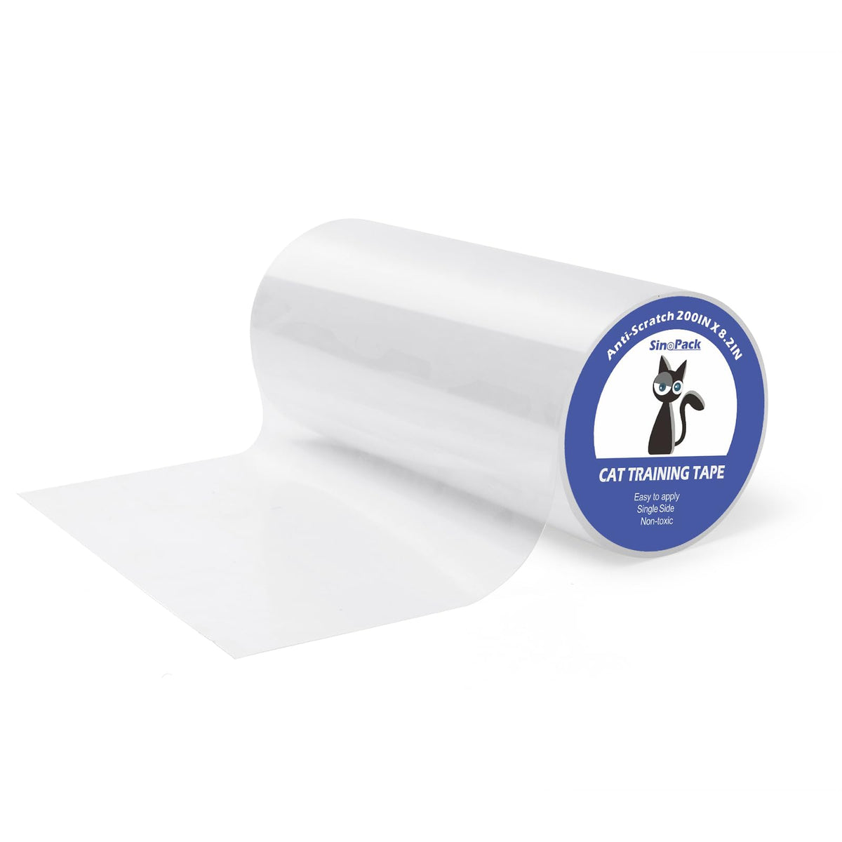 Cat Scratch Tape for Furniture, 118" x 8.2" Extra Wide Anti Scratch Tape, Single Sided Clear Protective Film for Couches, Doors, Walls & Car Interiors — Furniture Protector from Cats & Dogs