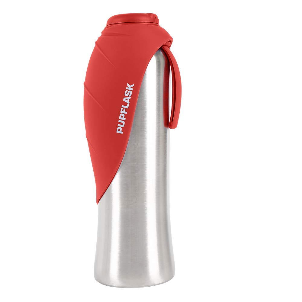 PupFlask Large Dog Water Bottle, Portable Stainless Steel Travel Bowl