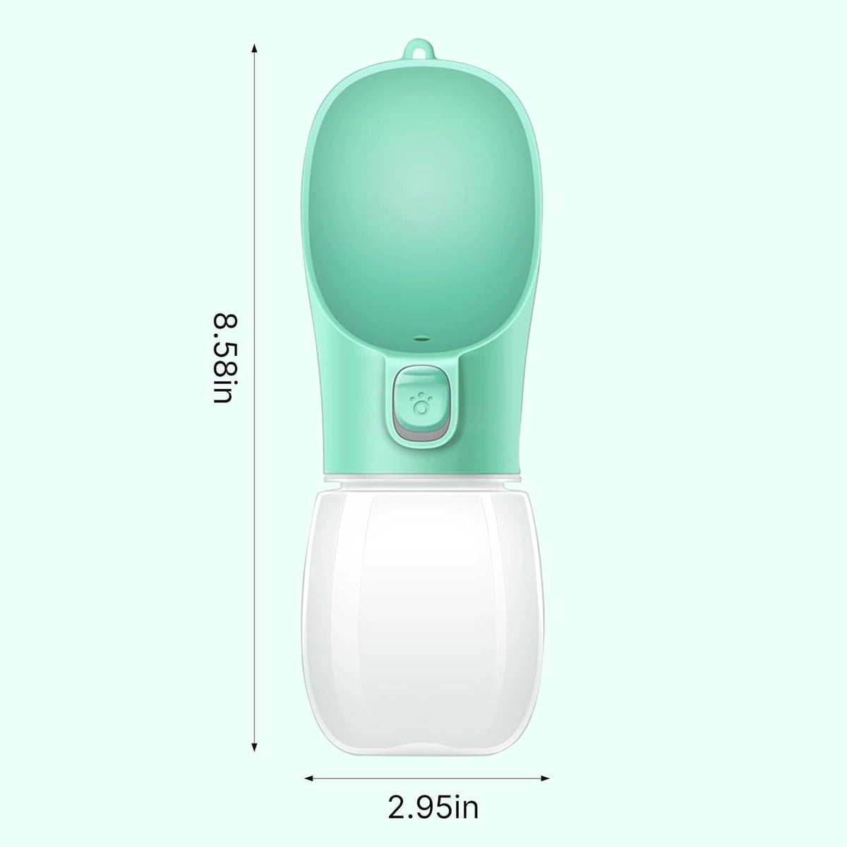 Portable Dog Water Bottle 300ml Leak Proof Pet Drinking Bottle for Dogs & Cats, Outdoor Travel Water Dispenser for Walking Hiking Camping (Lake Green)