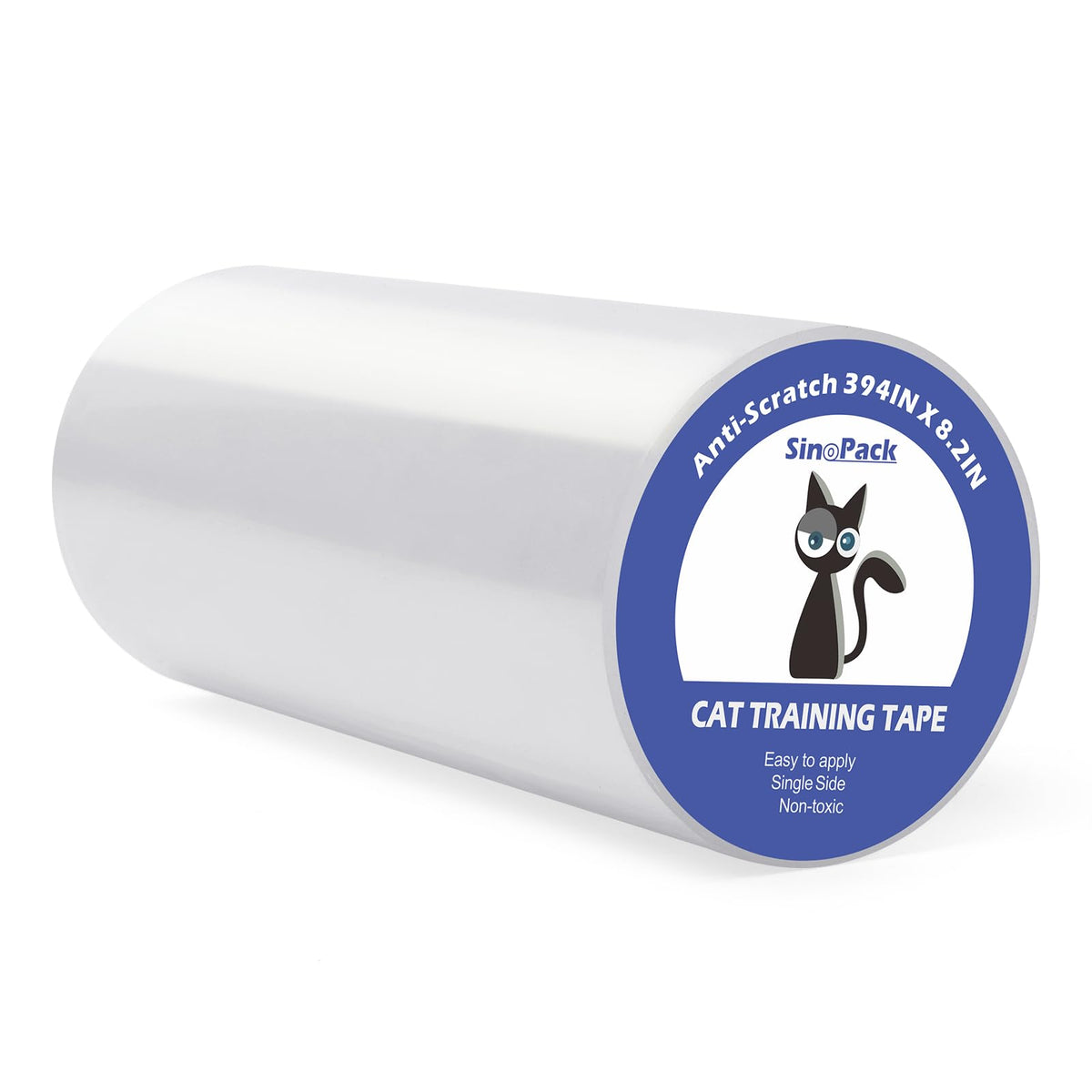 Cat Scratch Tape for Furniture, 118" x 8.2" Extra Wide Anti Scratch Tape, Single Sided Clear Protective Film for Couches, Doors, Walls & Car Interiors — Furniture Protector from Cats & Dogs