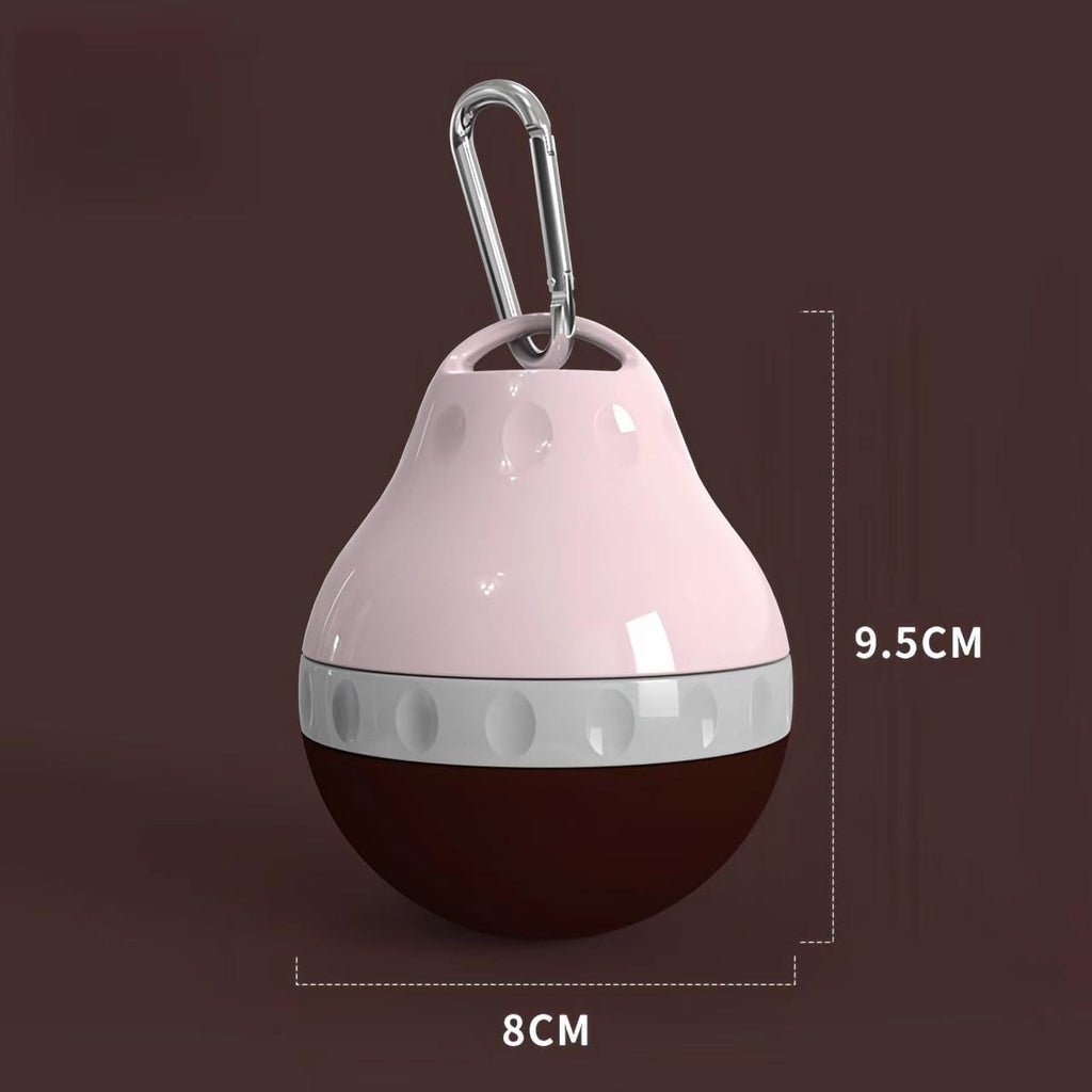 Portable Dog Travel Water Bottle with Detachable Leak-Proof Bowl - Silicone Collapsible Design for Small Pets - Perfect for Hiking, Walking, and Outdoor Adventures, Dark Red, 200ml
