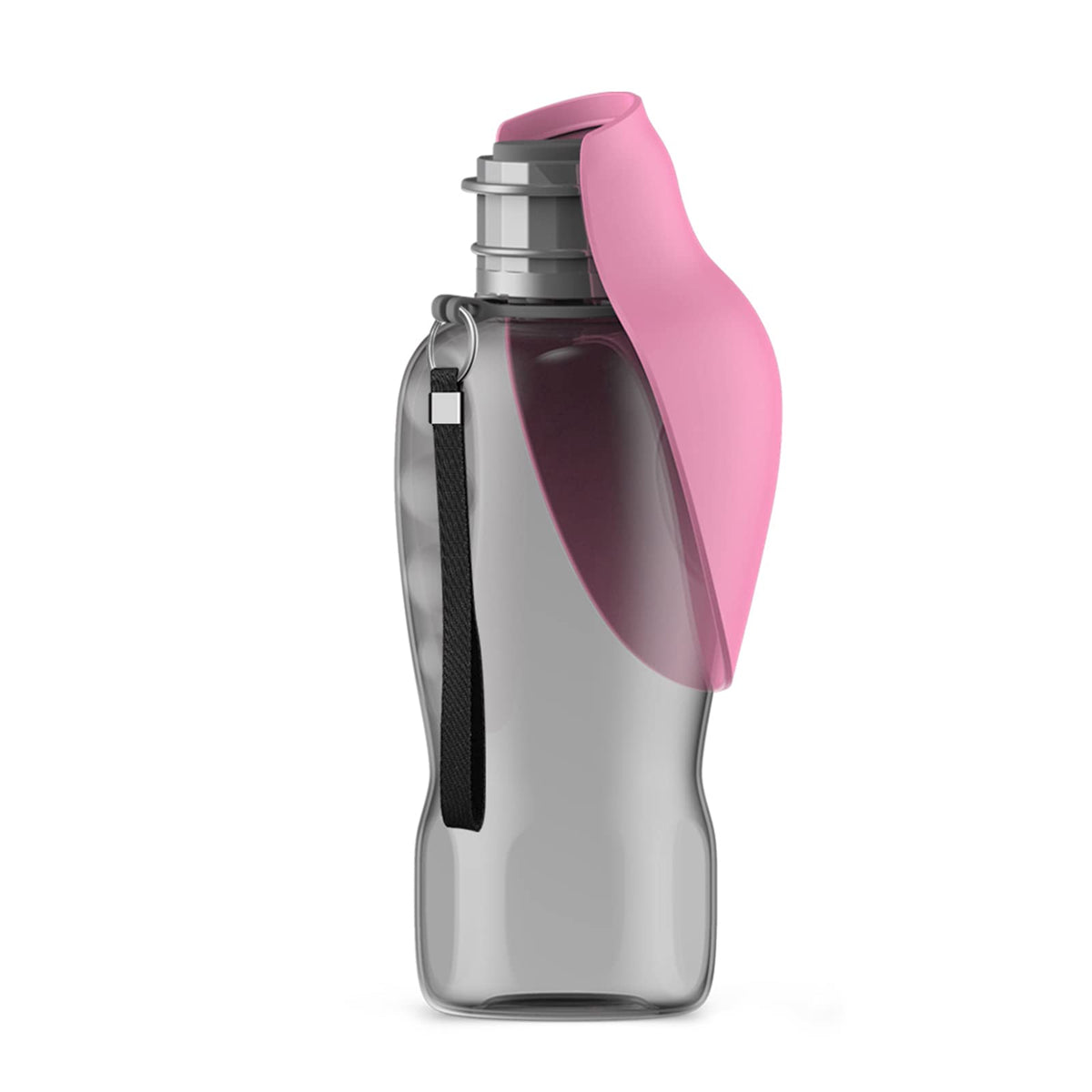 Kalimdor Dog Water Bottle, Leak Proof Portable Puppy Water Dispenser with Drinking Feeder for Pets Outdoor Walking, Hiking, Travel, Food Grade Plastic (12oz Pink)