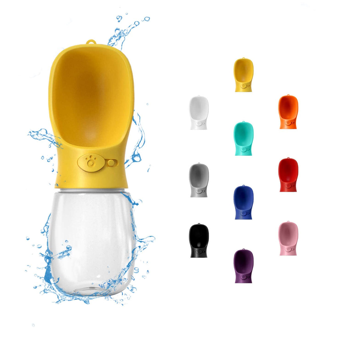 WePet Portable Dog Water Bottle, 12 OZ, Leak Proof Puppy Water Dispenser with Drinking Feeder for Pets Outdoor Walking, Hiking, Travel, Food Grade Plastic