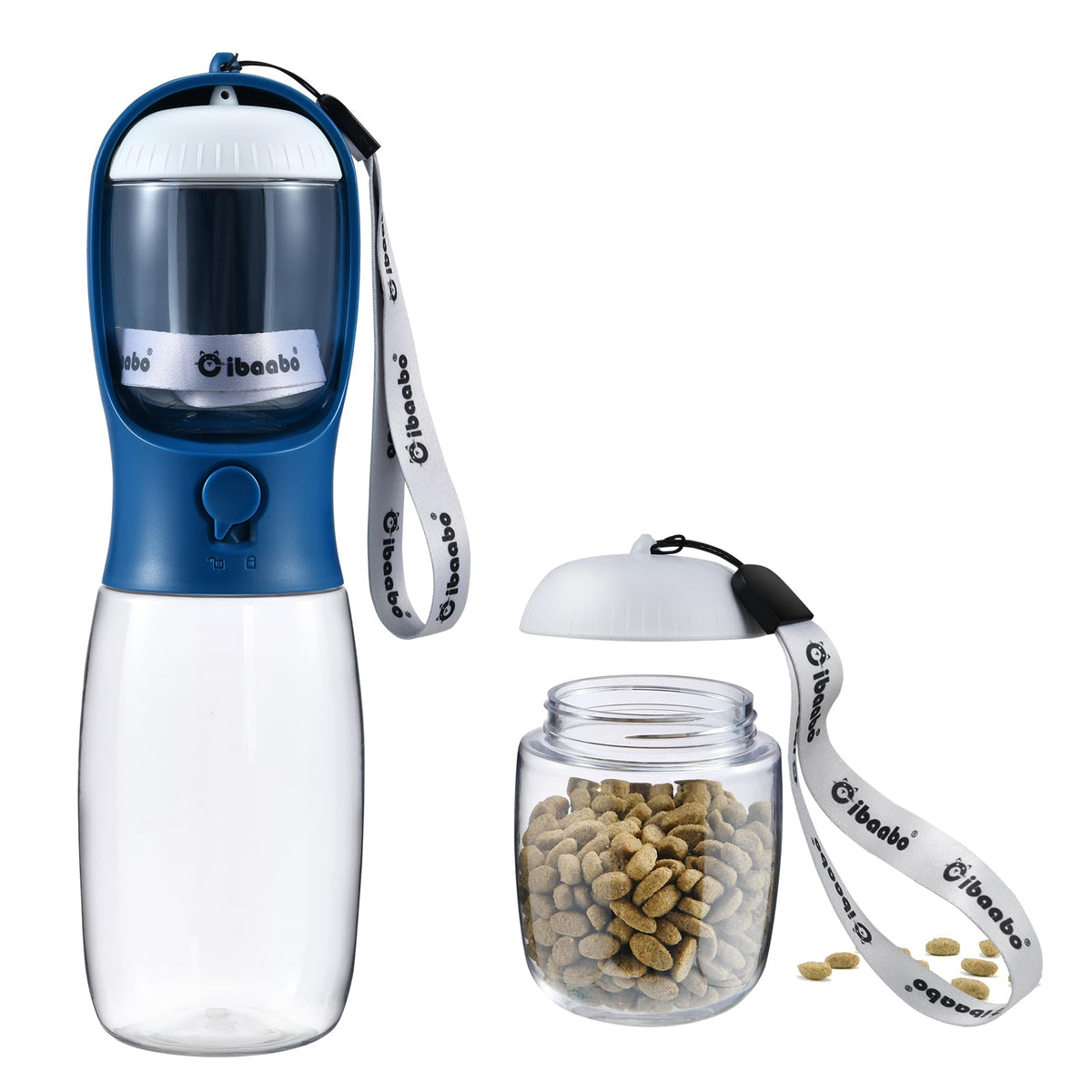 Cibaabo Dog Water Bottle Portable with Food Container & Filter for Travel