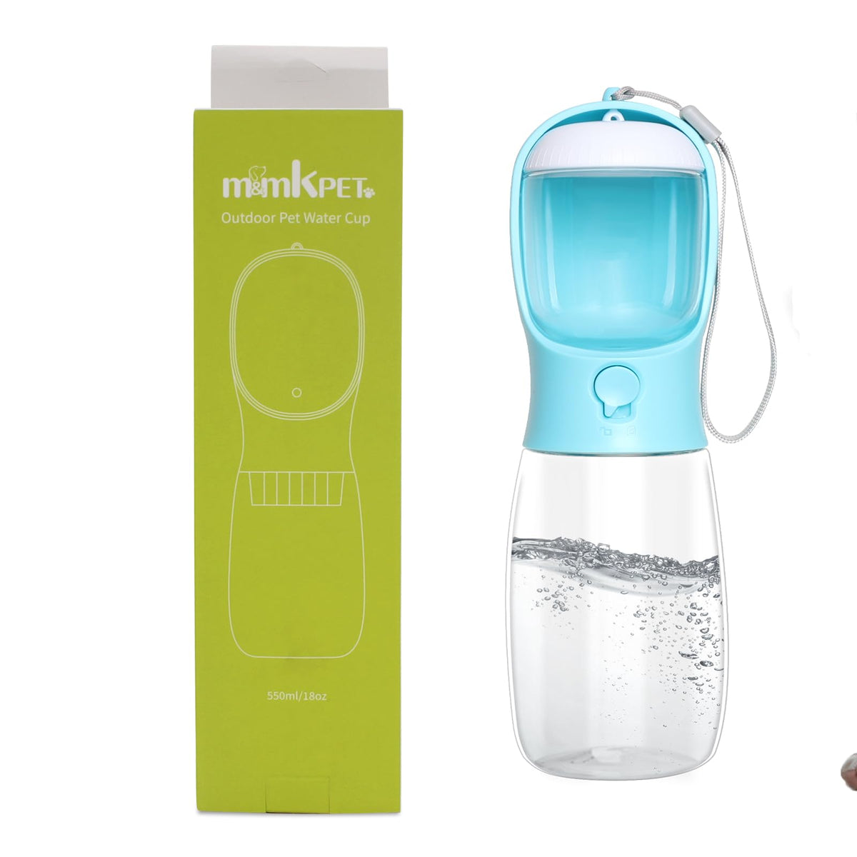 M&MKPET Portable Dog & Cat Water Bottle - Bowls & Dispenser for Walking, Hiking, Travel