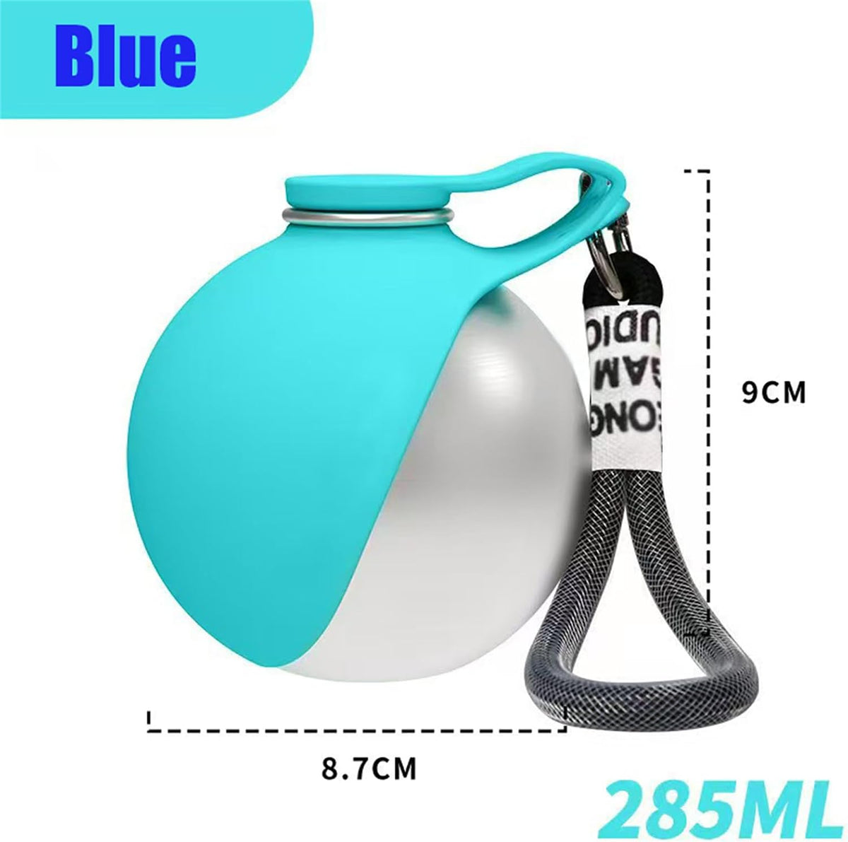 2 in 1 Portable Dog Water Bottle,10Oz Stainless Small Dog Water Bottle