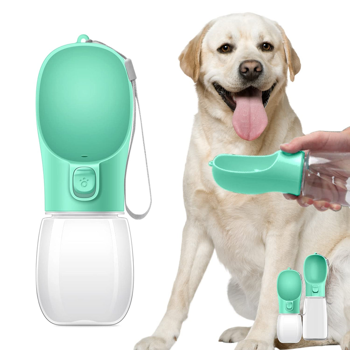 M&MKPET Portable Dog & Cat Water Bottle - Bowls & Dispenser for Walking, Hiking, Travel