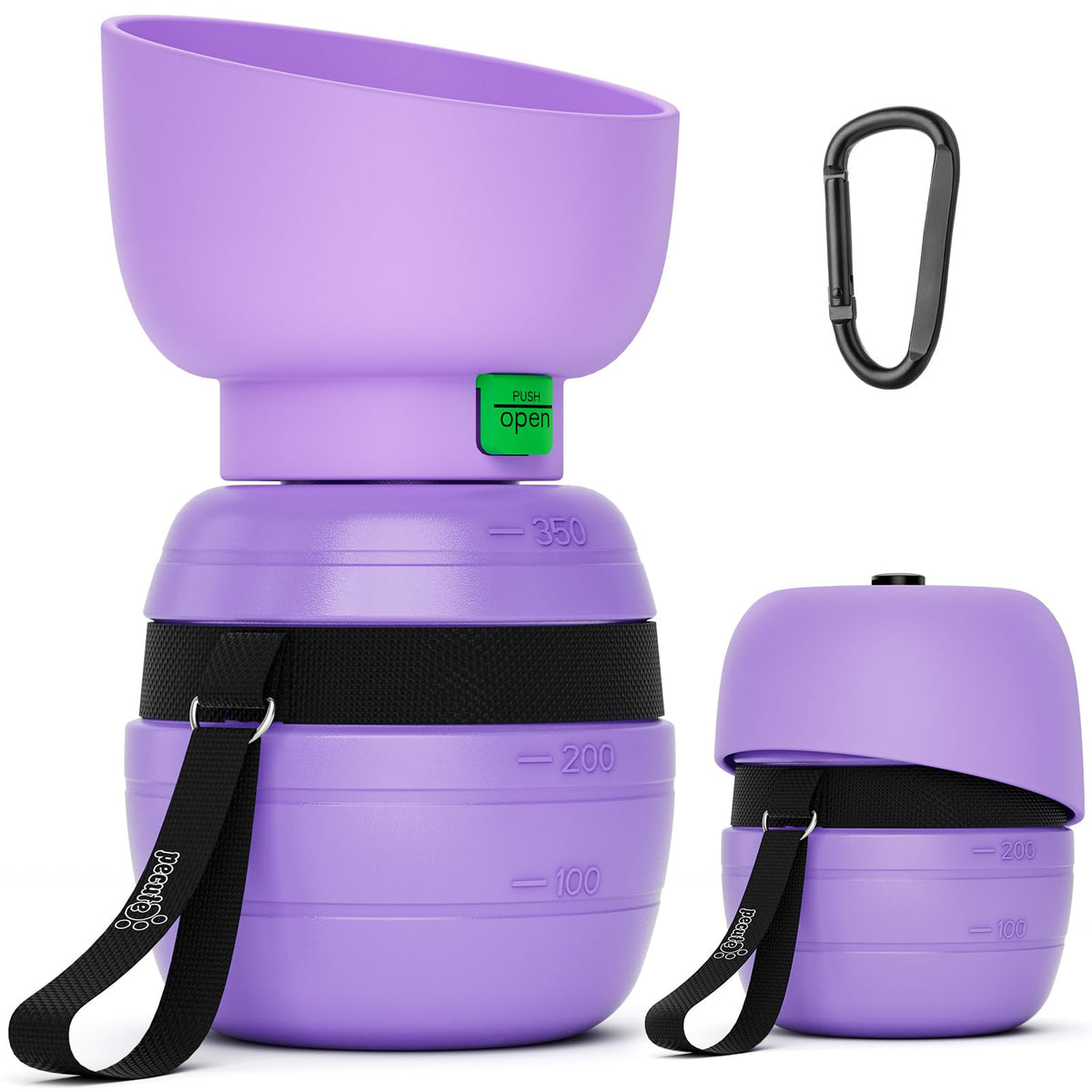 Pecute Portable Dog Water Bottle, 2 in 1 Cat Dog Travel Water Bottle Bowl Leakproof with Double Seal, BPA Free, Lightweight, Pet Small Animal Water Bottel Dispenser for Outdoor Walking Hiking Travels