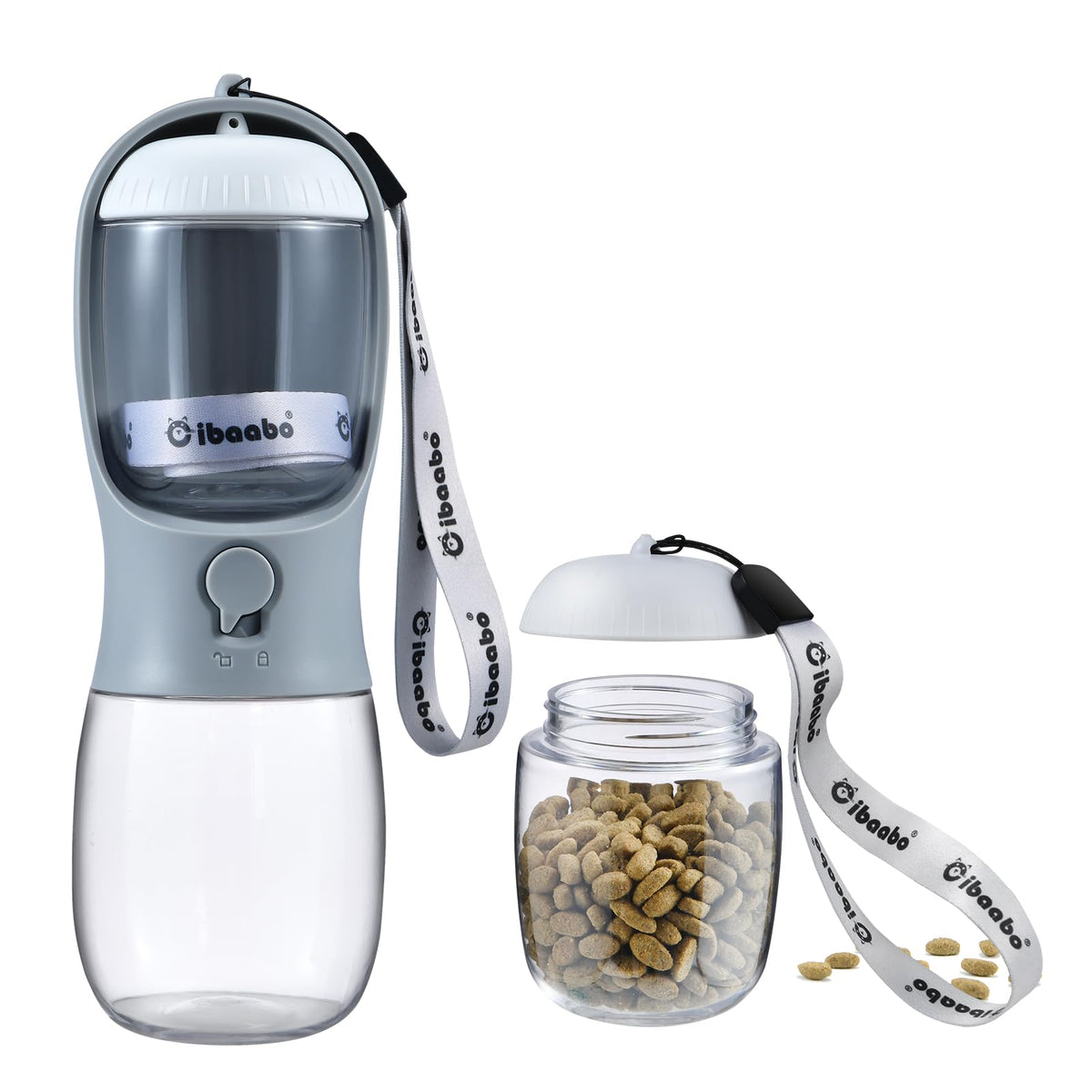 Cibaabo Dog Water Bottle Portable with Food Container & Filter for Travel