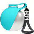 2-in-1 Dog Water Bottle - Portable Pet Travel Flask with Bowl -Blue