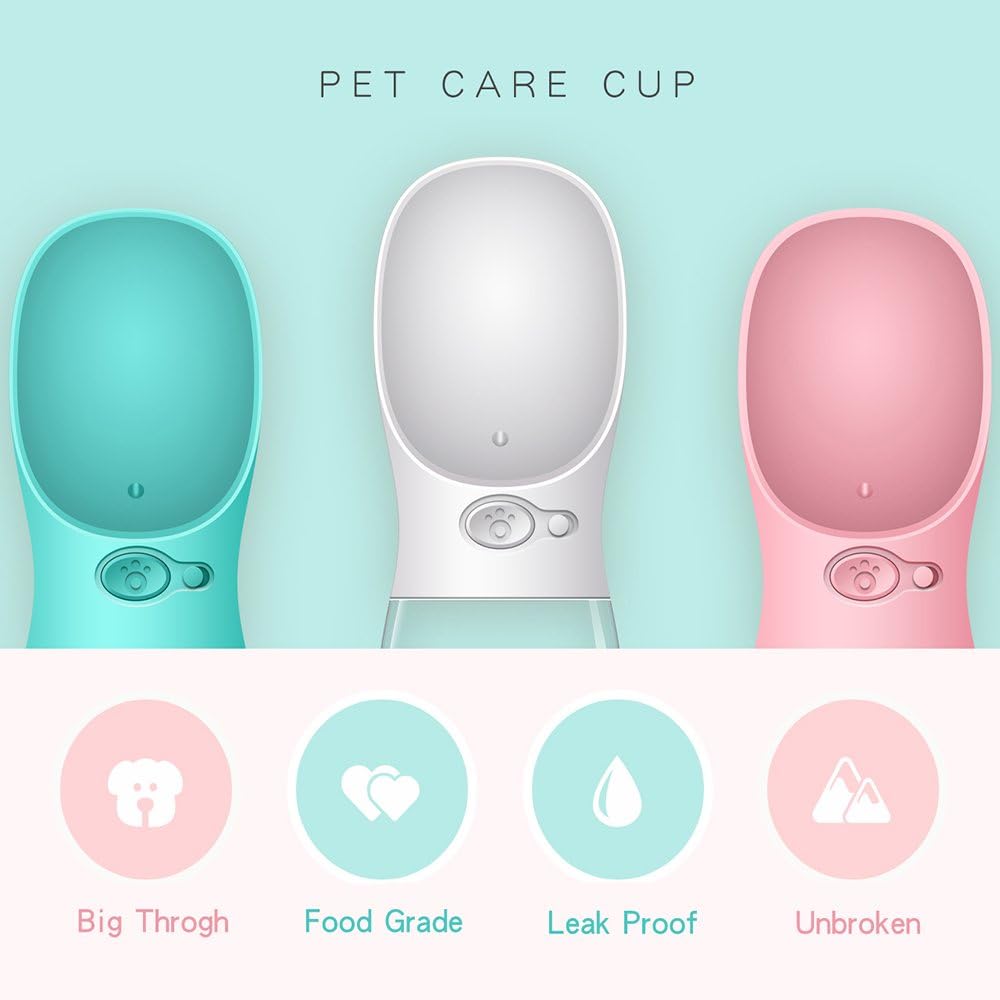 M&MKPET Portable Dog & Cat Water Bottle - Bowls & Dispenser for Walking, Hiking, Travel