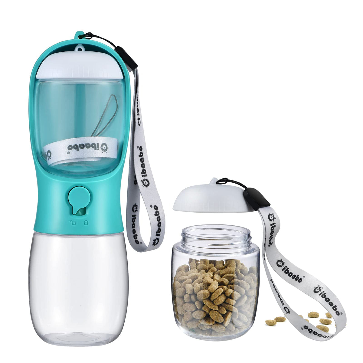 Cibaabo Dog Water Bottle Portable with Food Container & Filter for Travel