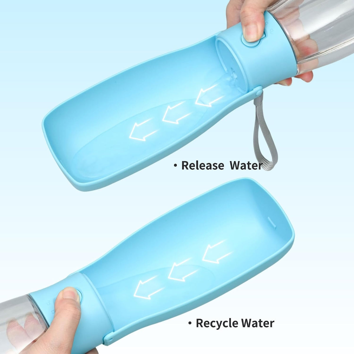 Portable Dog Water Bottle 19oz Blue