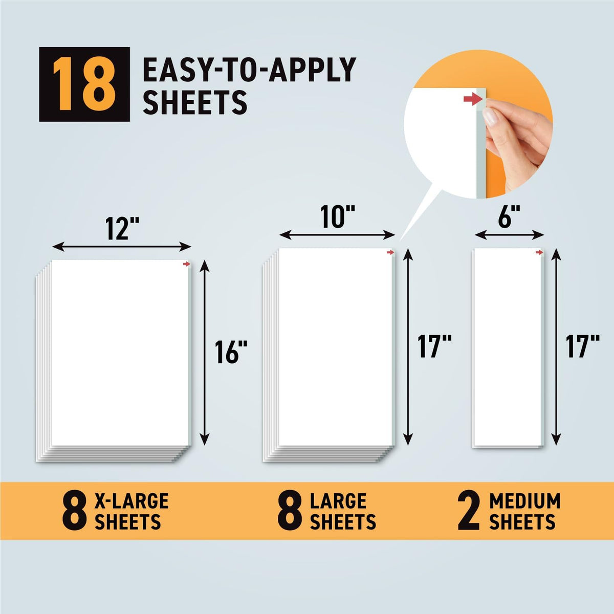 Cat Scratch Deterrent Tape – 18 XL Clear Anti-Scratch Furniture Sheets