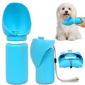 2 in 1 Foldable Dog Water Bottle, Leakproof Portable Pet Dispenser, Pink
