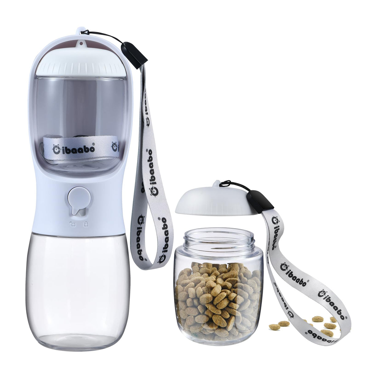 Cibaabo Dog Water Bottle Portable with Food Container & Filter for Travel