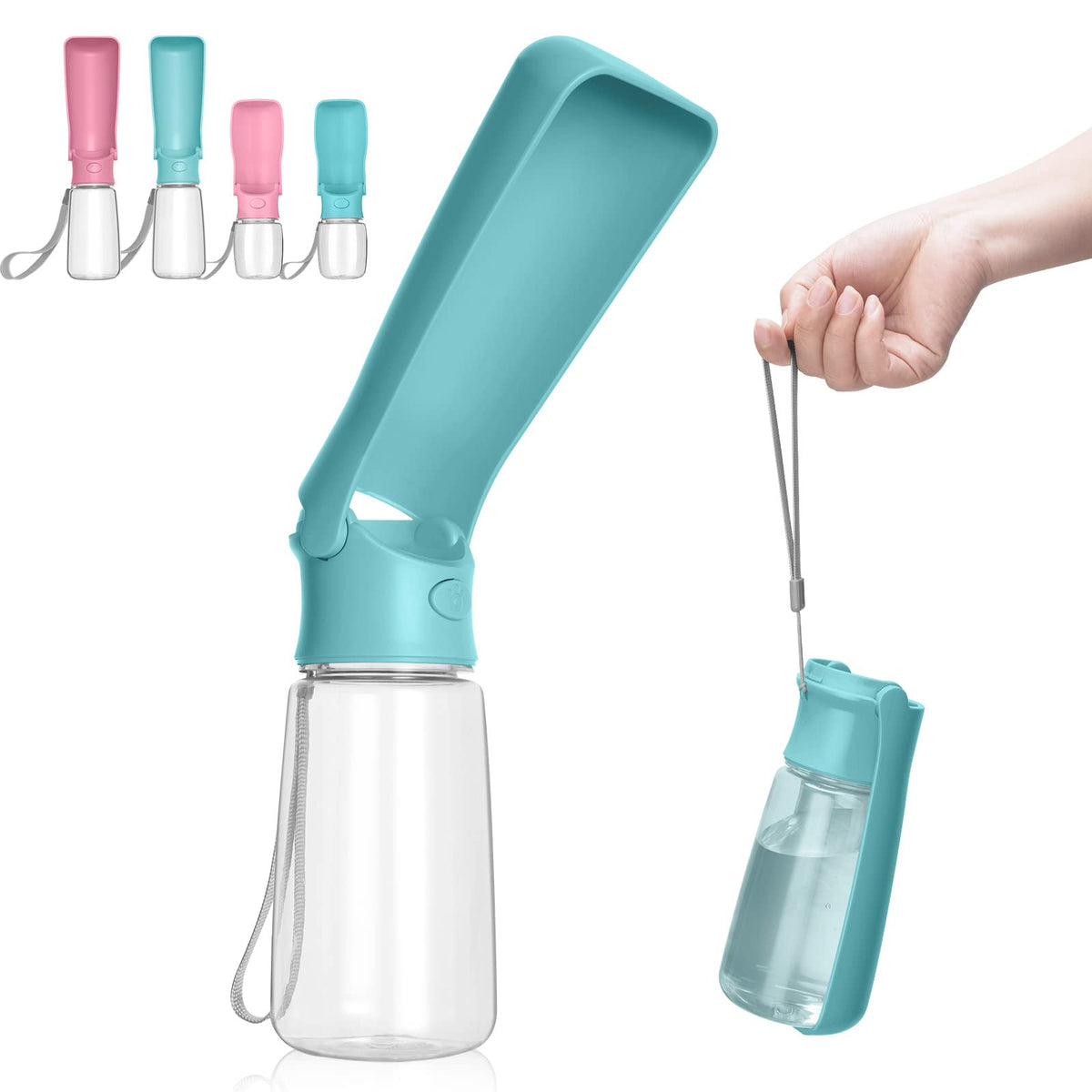 Portable Dog Water Bottle, Foldable Water Bottle for Dog, SkyBlue, 12oz