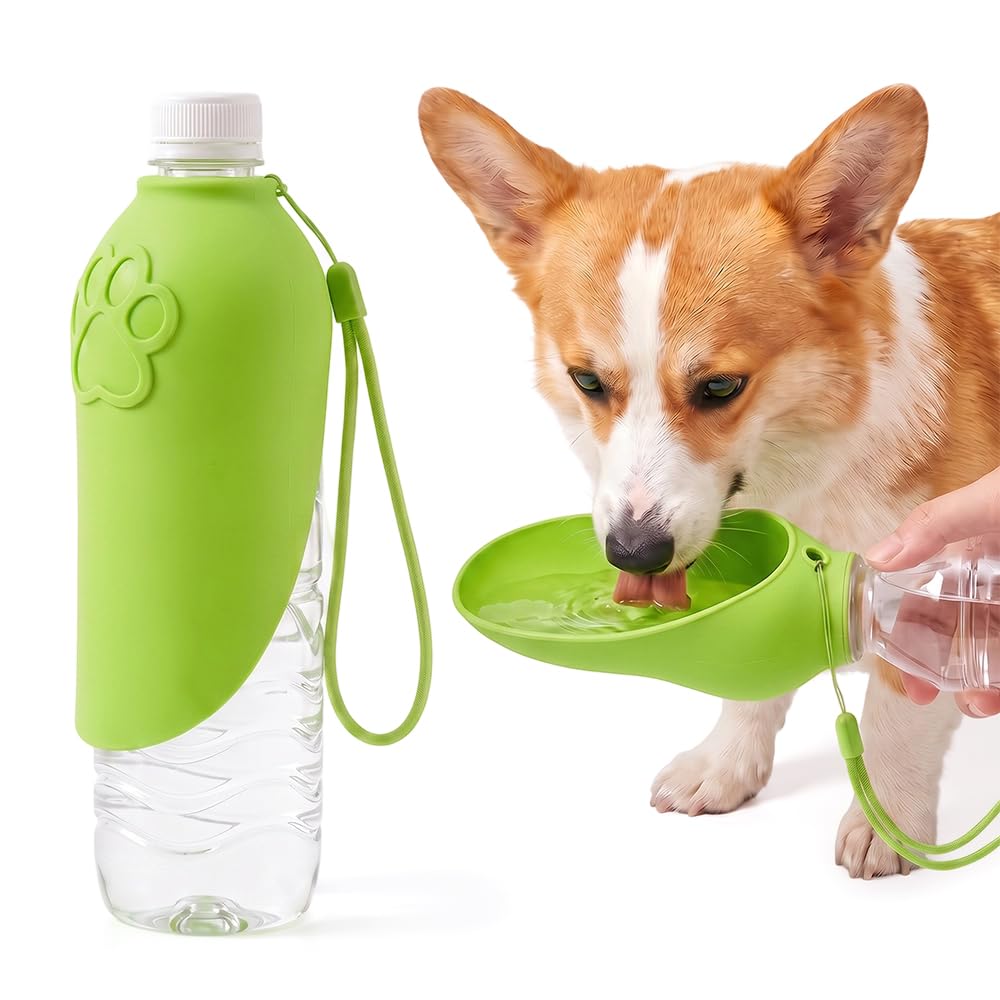 Portable Dog Water Bottle Foldable Dog Travel Water Bottle (Pink, 1 PCS)