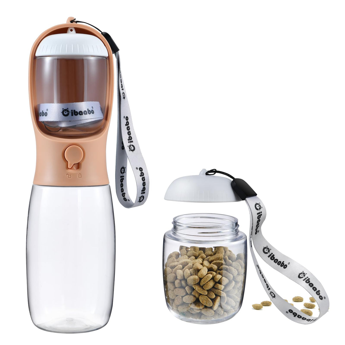 Cibaabo Dog Water Bottle Portable with Food Container & Filter for Travel