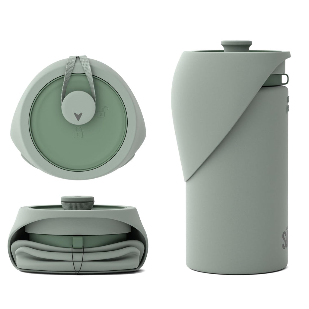 SÄKER Portable Dog Water Bottle, Collapsible Water Bottle for Dogs Perfect for Walking, Hiking and Outdoors | Works as a Portable Water Bowl | Designed in Montreal - 750ml