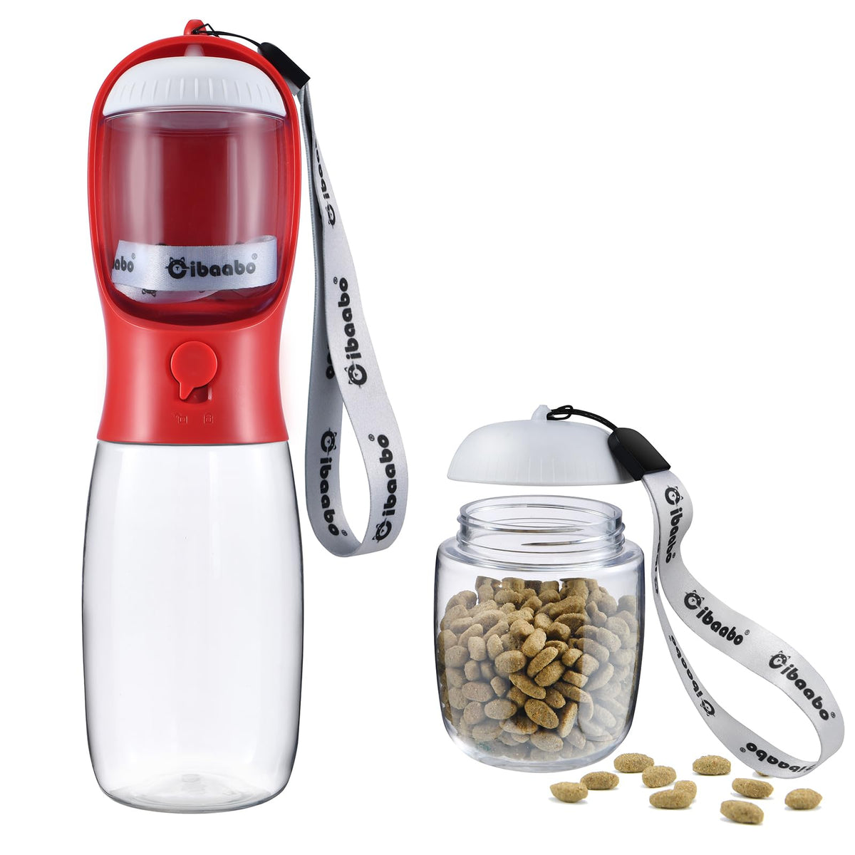 Cibaabo Dog Water Bottle Portable with Food Container & Filter for Travel