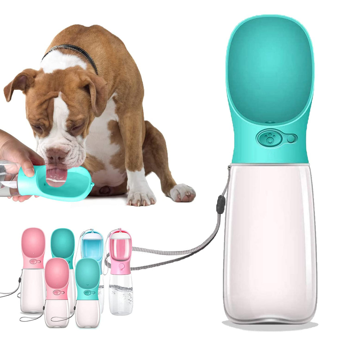M&MKPET Portable Dog & Cat Water Bottle - Bowls & Dispenser for Walking, Hiking, Travel