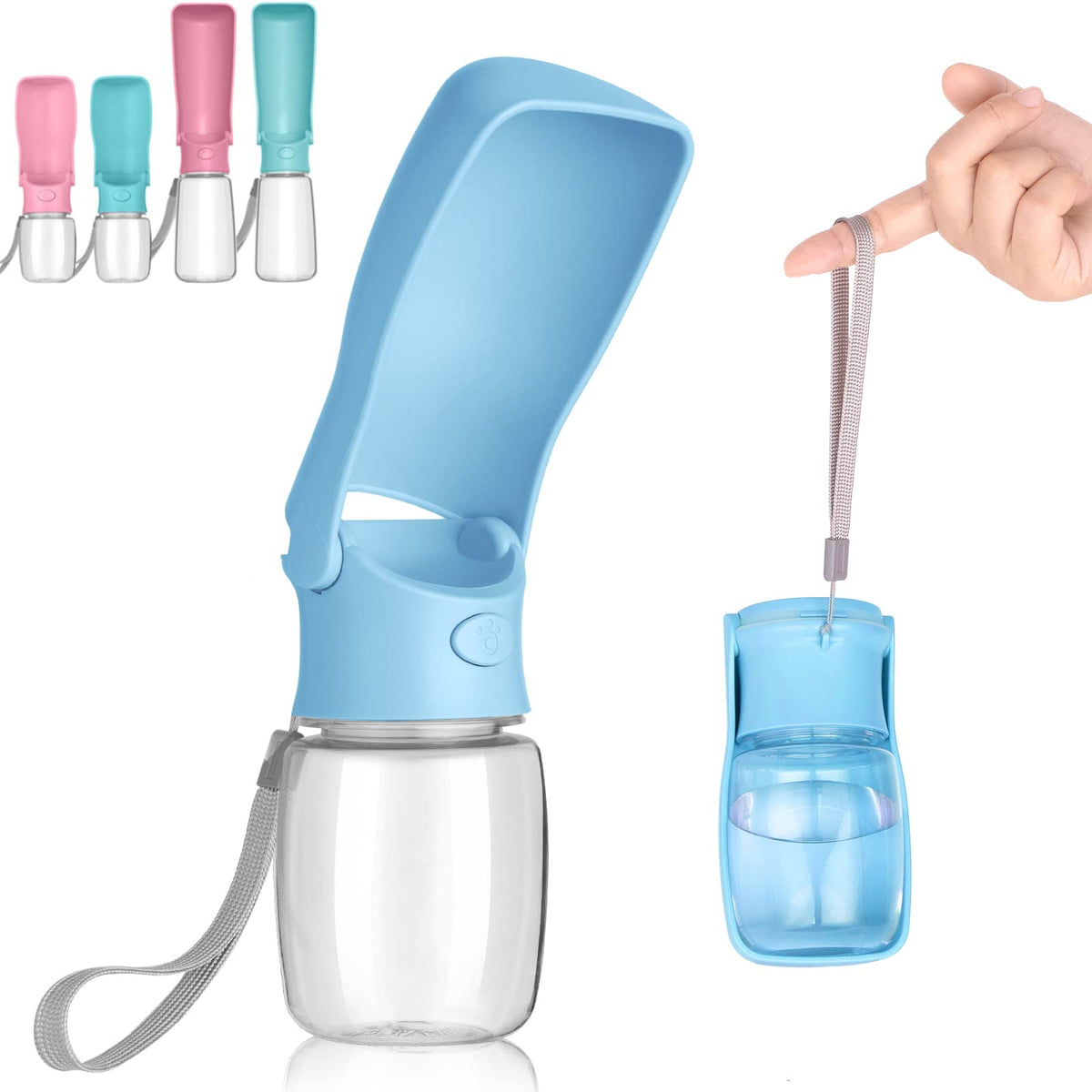Portable Dog Water Bottle, Foldable Water Bottle for Dog, SkyBlue, 12oz