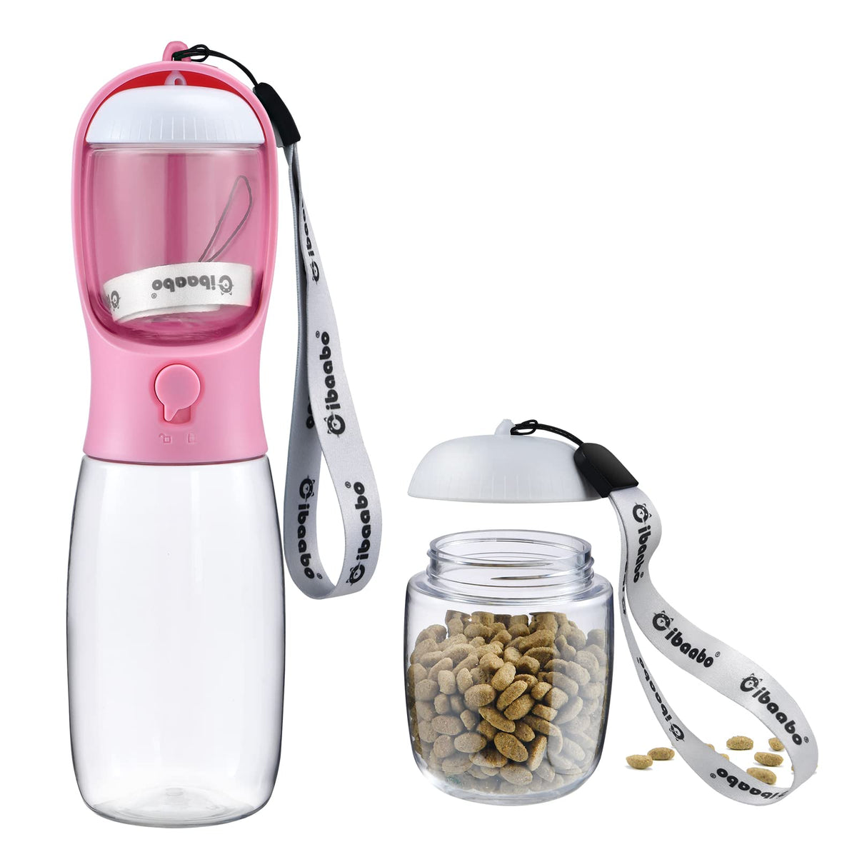 Cibaabo Dog Water Bottle Portable with Food Container & Filter for Travel