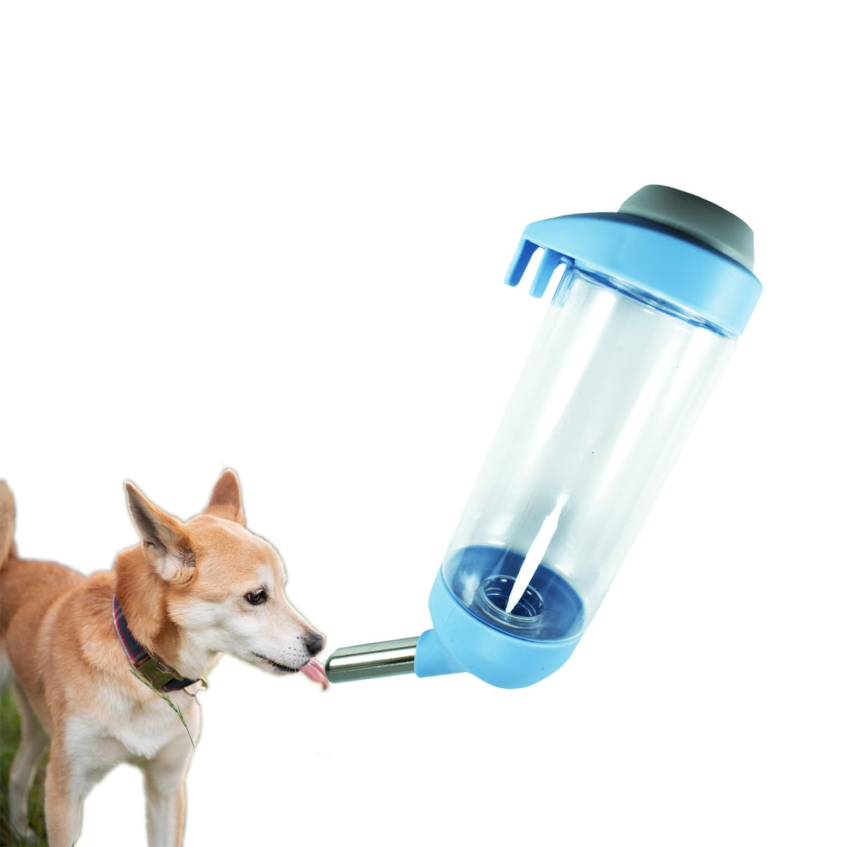 Dog Crate Water Bottle Dispenser - No Drip Dog Kennel Water Dispenser & Cage Bottle - Easy-to-Use Water Bottle for Cat Crate - Perfect for Keeping Your Pet Hydrated (Grey)-350ML