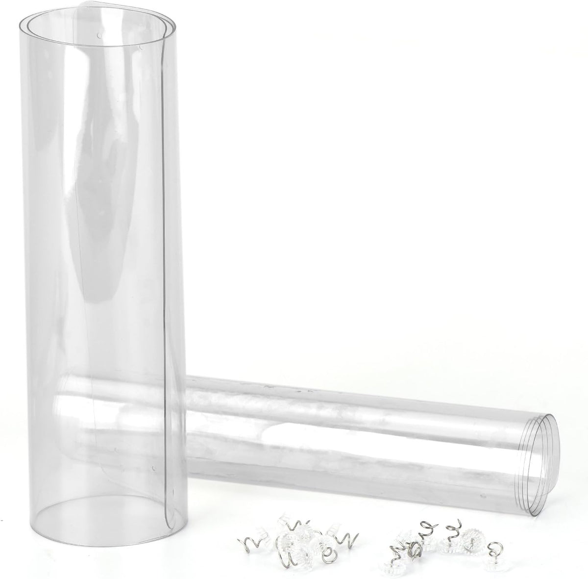 In hand Cat Scratch Furniture, 2PCS Clear Premium Heavy Duty Flexible Vinyl Protector Dog Cat Claw Guards with Pins No Adhesive, Stops Scratching Pets Furniture Protector