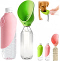 Dog Water Bottle Adapter Portable Silicone Dog Water Dispenser for Standard Water Bottles Leak Proof Outdoor Pet Water Feeder Bowl for Dog Cat Walking Hiking Travel Foldable Leaf Design