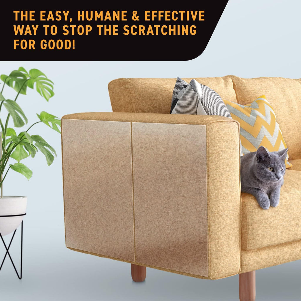 Cat Scratch Deterrent Tape – 18 XL Clear Anti-Scratch Furniture Sheets