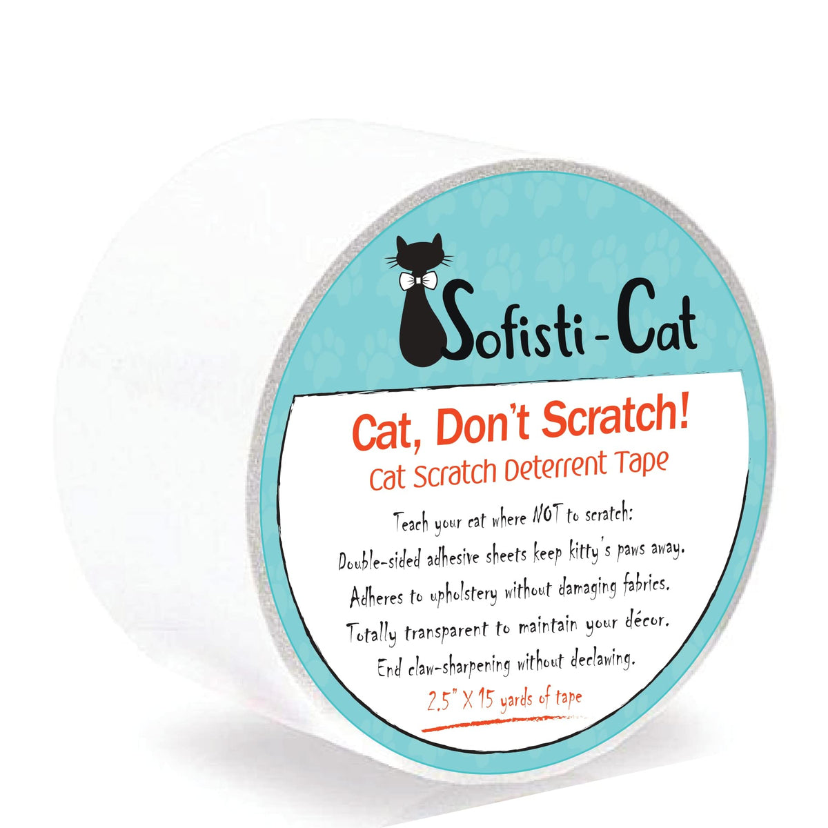 Sofisti - Cat Scratch Deterrent Tape for Furniture – 10 Double Sided Anti Scratching Sticky Tape - Cat Scratch Furniture Protector – Cat Training Tape Teaches Your Kitty Not to Scratch Your Couch