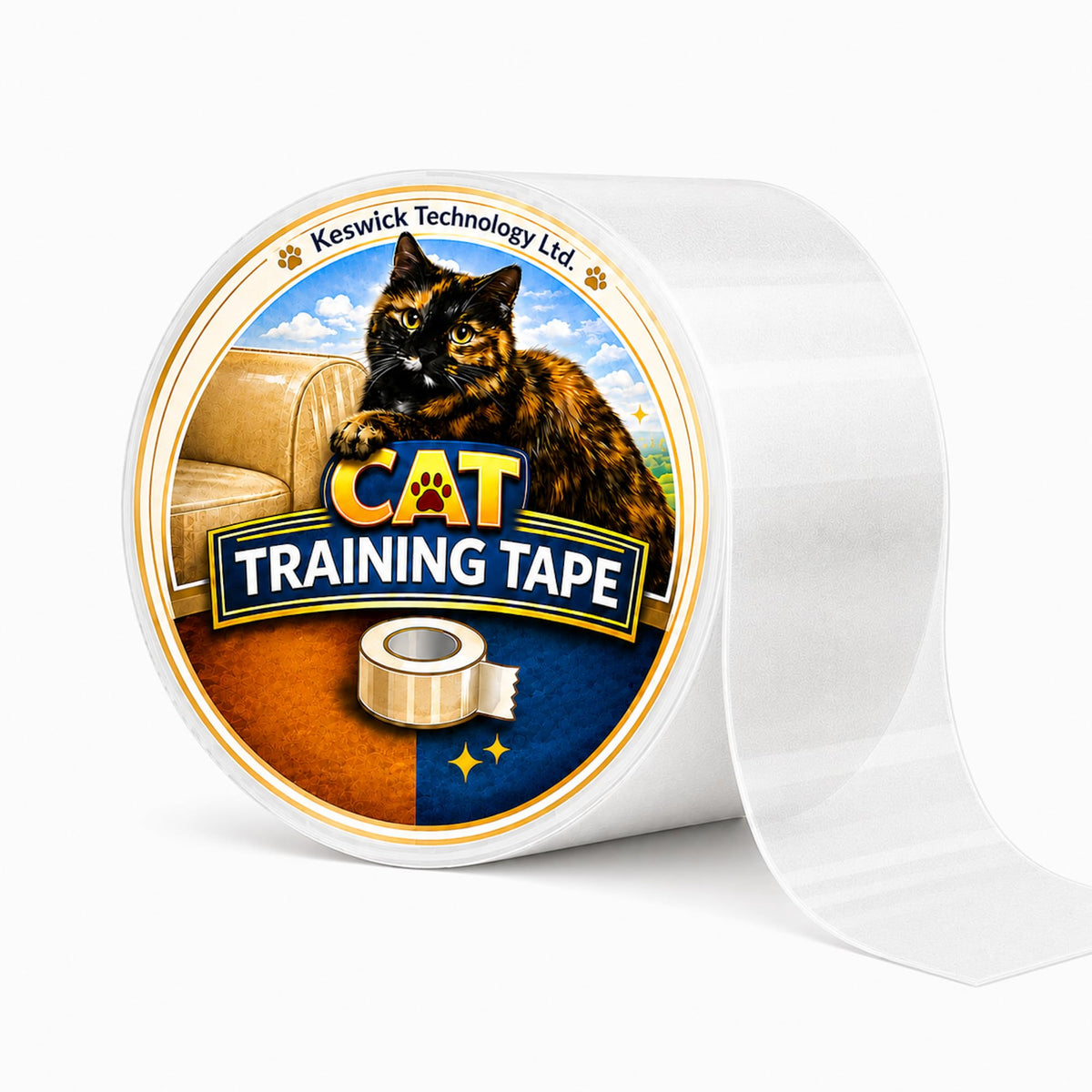 4" x30' Furniture Protector for Cats, Cat Scratch Deterrent Tape for Couch & Sofa, Clear Anti Scratch Furniture Protection, Protect Carpet, Door & Wall, Residue-Free