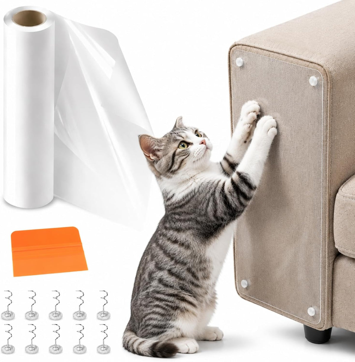 Cat Scratch Furniture Protector Tape, Anti Scratch Couch Guard