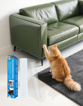 Cat Scratch Furniture Protector - Design for Leather Couch, 157.5"x11.8" Clear Couch Protector from Cat Claws, Thickened Anti-Scratch Adhesive Roll, Cuttable & Residue-Free, No Pins