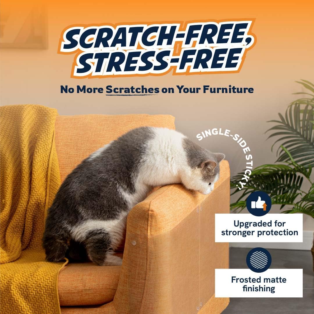 Panther Armor Cat Furniture Protector, 8 Matte Sheets with Twist Pins