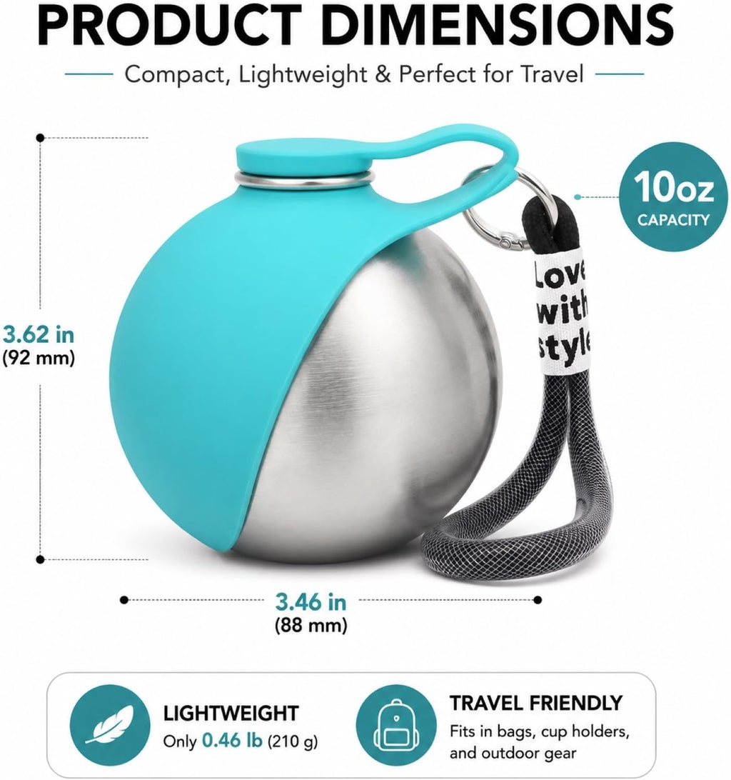 Portable Small Dog Water Bottle 2 in 1 Travel Dog Water Dispenser with Bowl