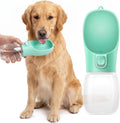 Portable Dog Water Bottle 300ml Leak Proof Pet Drinking Bottle for Dogs & Cats, Outdoor Travel Water Dispenser for Walking Hiking Camping (Lake Green)