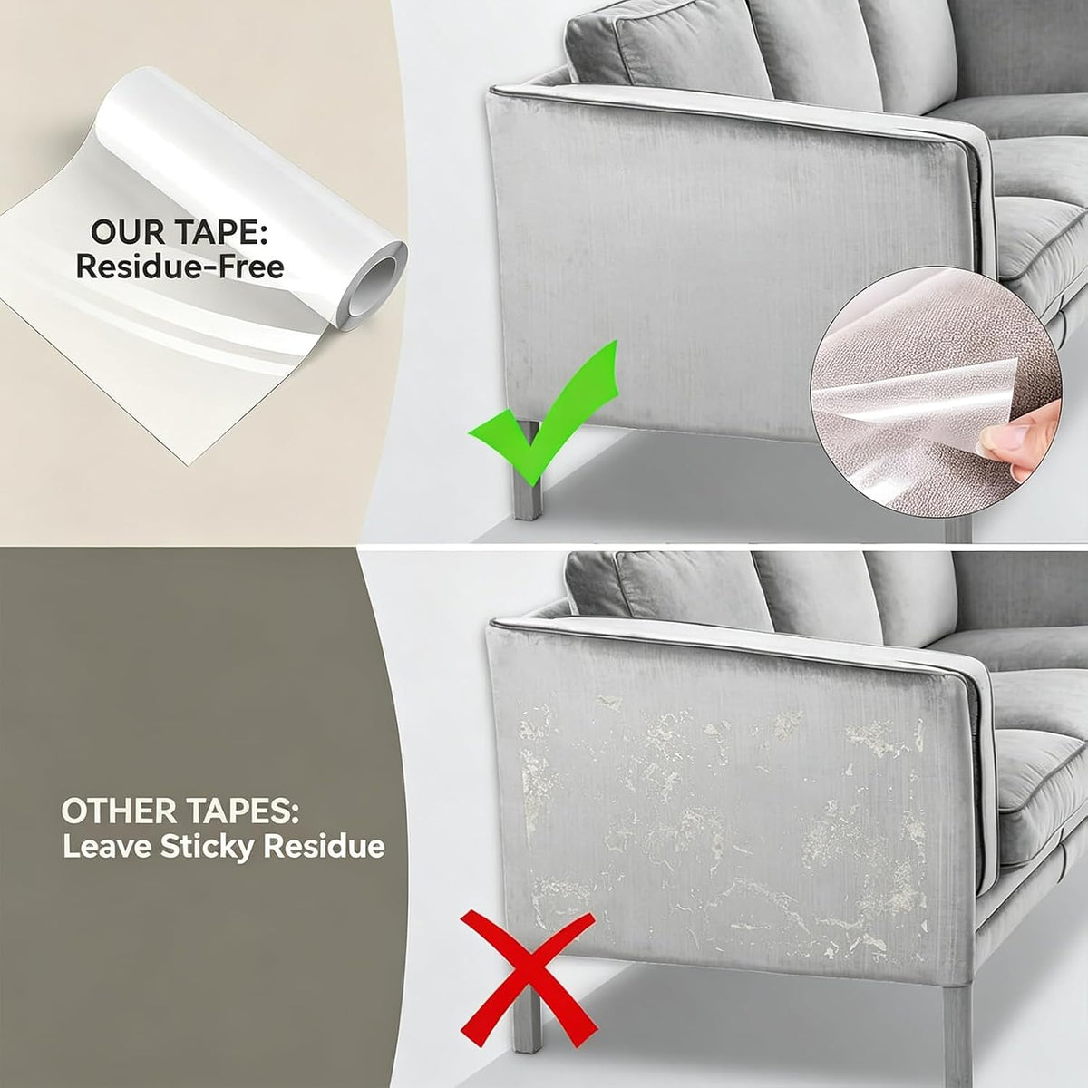 Anti Cat Scratch Furniture Protector (11.8" x 197") Single Sided