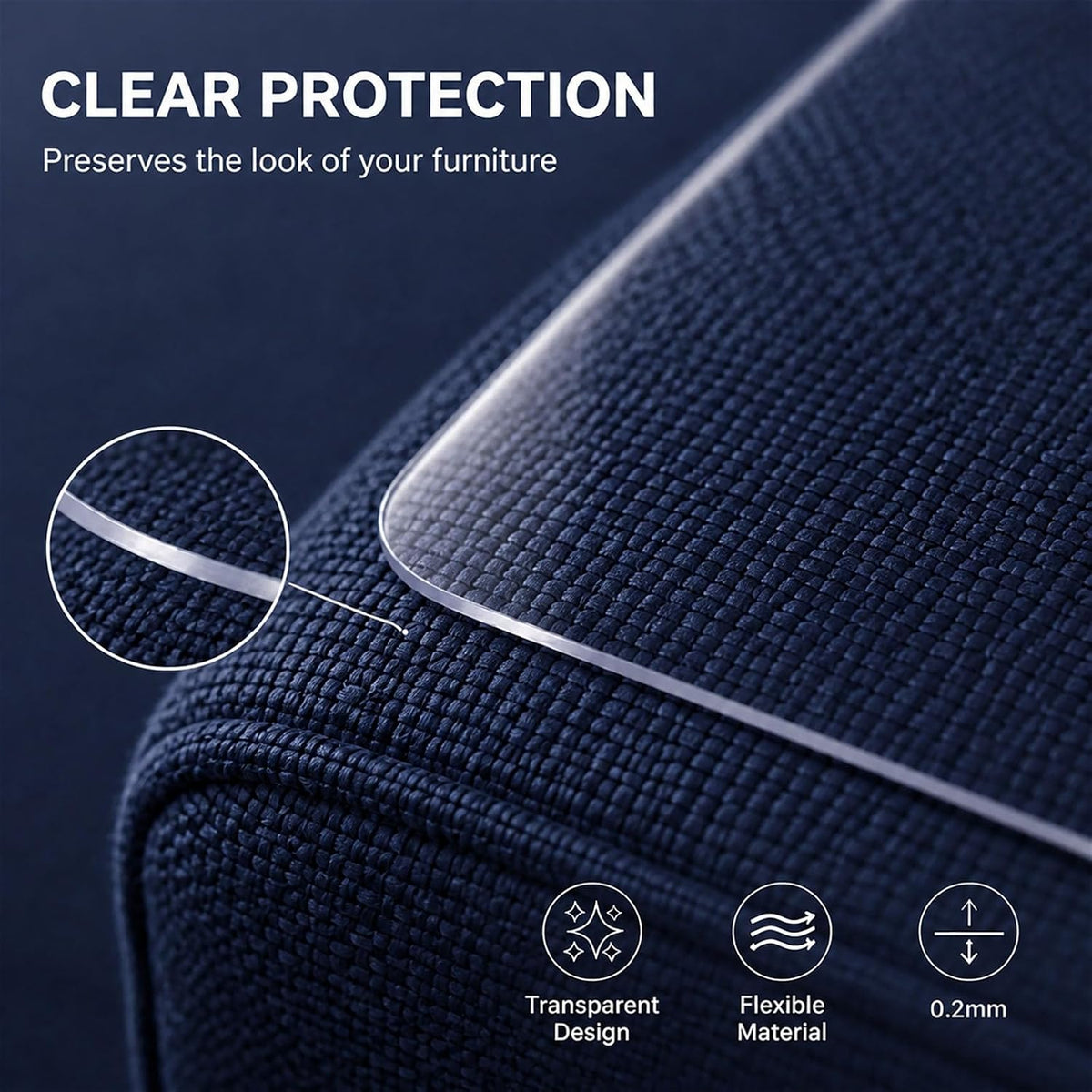 Anti Cat Scratch Furniture Protector 16in x 160in, 0.2mm Thicker Clear Vinyl Tape, Couch Protector from Cat Claws, Flexible Corner Guard for Sofa Bed Door, Cut to Size with Grid Lines