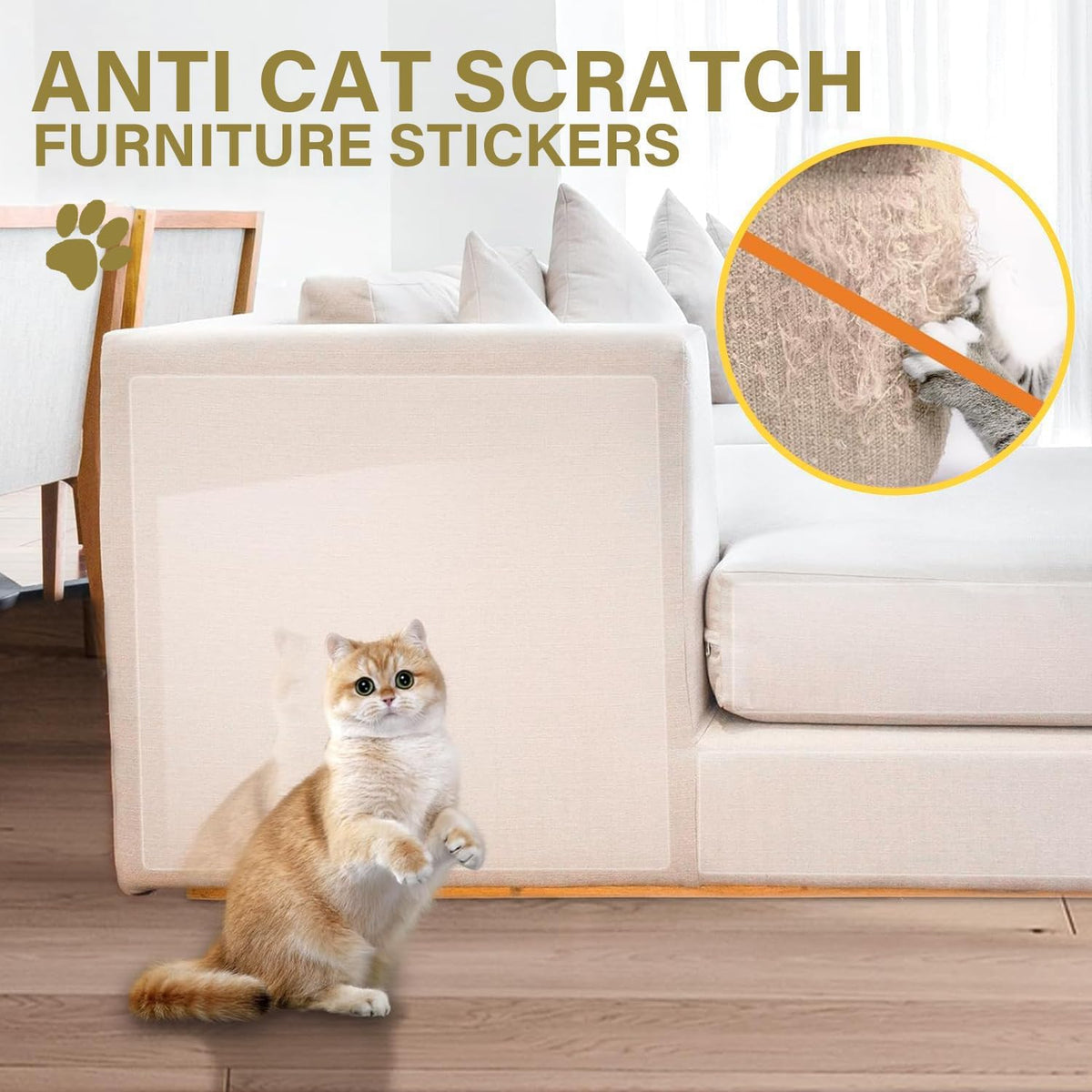 yongjoy Cat Scratch Furniture Protector, 158" x 11.8" Clear Tape