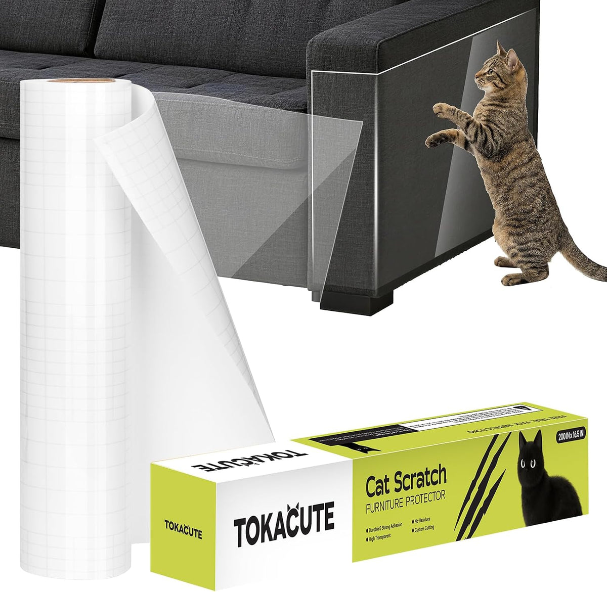 200" x 16.5" Anti Cat Scratch Furniture Protector Single-Sided