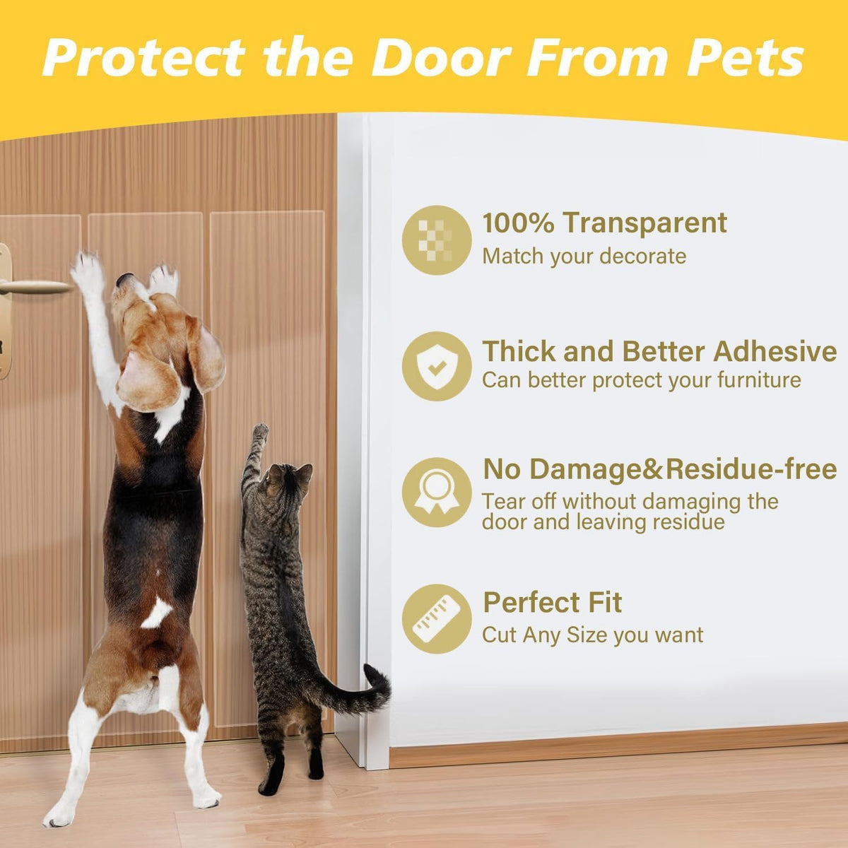 yongjoy Cat Scratch Furniture Protector, 158" x 11.8" Clear Tape