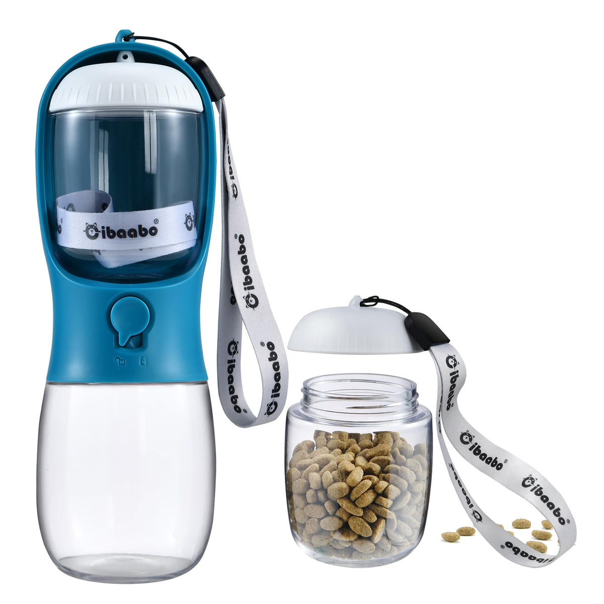 Cibaabo Dog Water Bottle Portable with Food Container & Filter for Travel