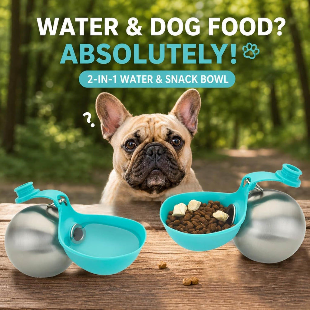 Portable Small Dog Water Bottle 2 in 1 Travel Dog Water Dispenser with Bowl